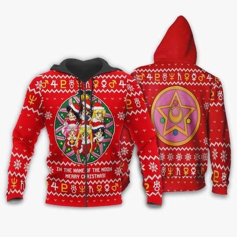 Divesart - Sailor Moon Ugly Christmas Sweater and Hoodie Anime Xmas Gifts Idea