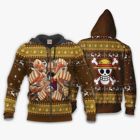 Divesart - Luffy Gomu Gomu Pullover Xmas One Piece Anime Chrismast