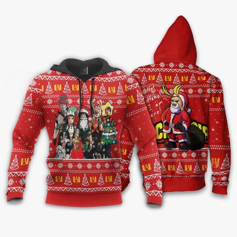 Divesart - meine Held -Akademie Weihnachtspullover und Hoodie Santa Anime Weihnachtsgeschenk VA09