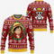 DivesArt - Luffy Ugly Christmas Sweater och Hoodie Rolig Face One Piece Anime Xmas
