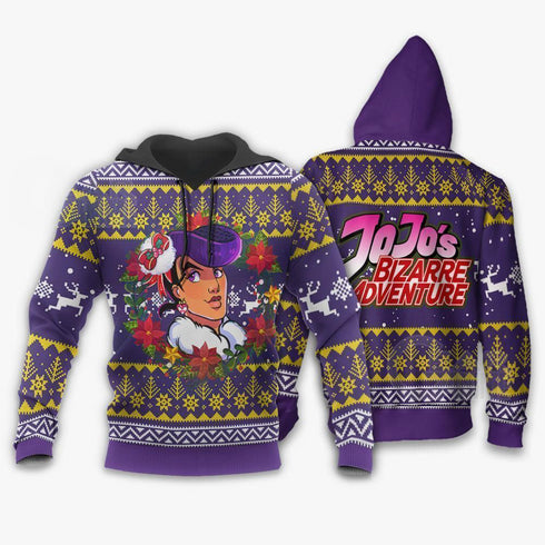 Divesart - Josuke Higashikata Weihnachtspullover und Hoodie Jojos Anime Weihnachtshuodie