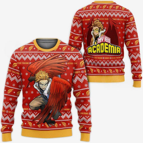 DiveSart - Keigo Takami Hawks Ugly Christmas Pull et Sweat à capuche My Hero Academia