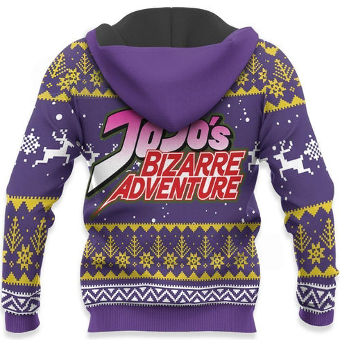 Divesart - Josuke Higashikata Weihnachtspullover und Hoodie Jojos Anime Weihnachtshuodie