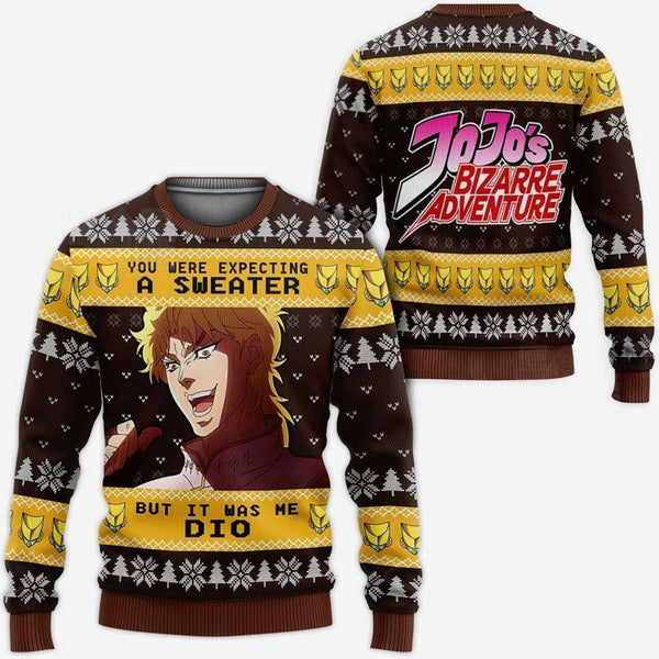 Divesart - Dio Brando Ugly Christmas Sweater and Hoodie JoJo's Bizarre Adventure Xmas