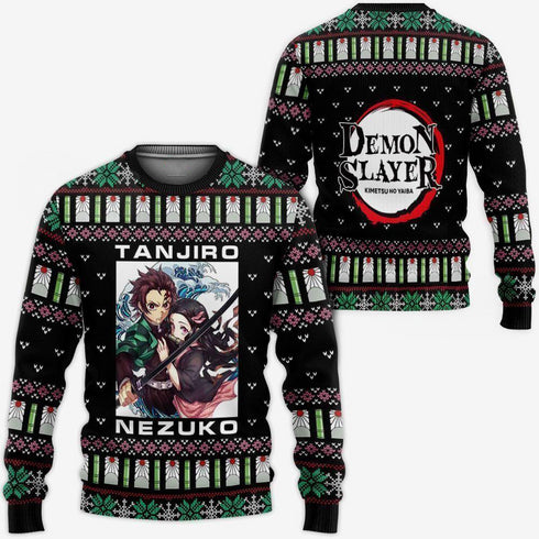 Divesart - Tanjiro ja Nezuko Ugly Sweater Christmas Anime Gift