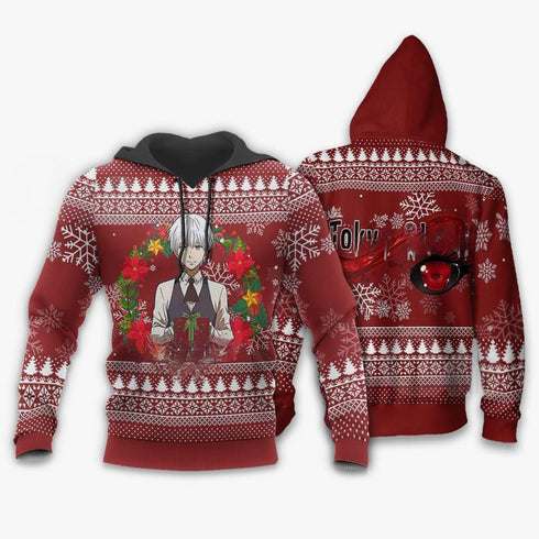Divesart - Ken Kaneki Weihnachtspullover und Hoodie Tokyo Ghul Anime Geschenkidee