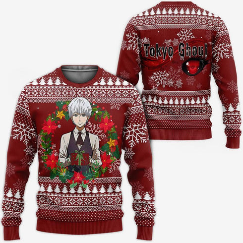 Divesart - Ken Kaneki Weihnachtspullover und Hoodie Tokyo Ghul Anime Geschenkidee