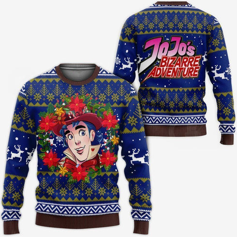 Divesart - Jonathan Joestar Weihnachtspullover und Hoodie Jojos Anime Weihnachtshuodie
