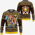 Divesart - Olkihattu Pirates Ugly Christmas pusero ja huppari One Piece Anime Xmas