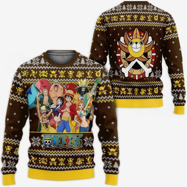 Divesart - Olkihattu Pirates Ugly Christmas pusero ja huppari One Piece Anime Xmas