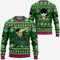 Divesart - Zoro Ugly Christmas Sweater ja huppari One Piece Anime Xmas