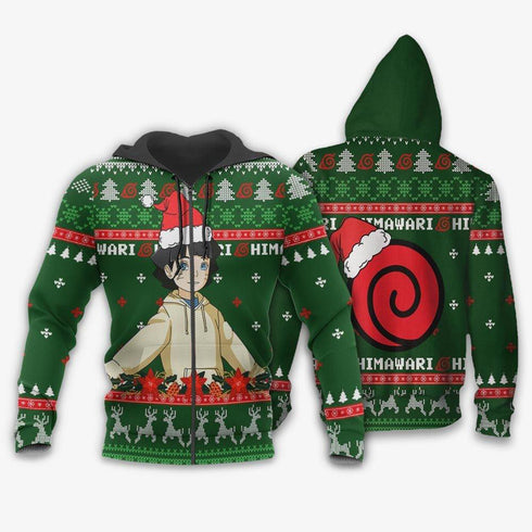 Divesart - Uzumaki Himawari Weihnachtspullover und Hoodie Custom Boruto Anime Weihnachtsgeschenke