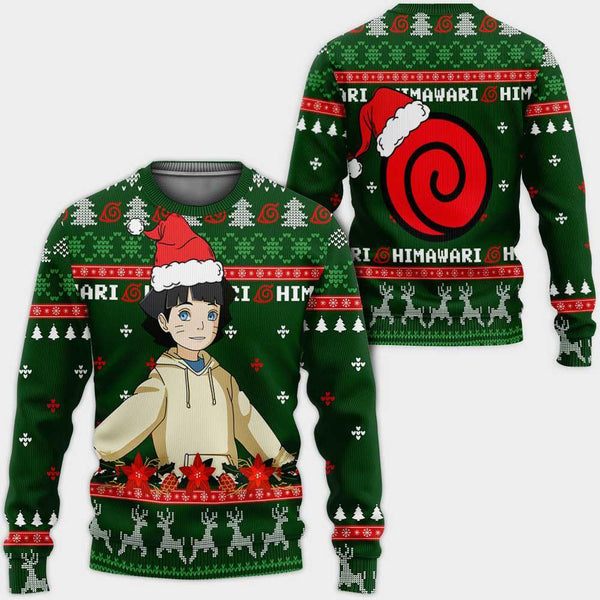 Divesart - Uzumaki Himawari Weihnachtspullover und Hoodie Custom Boruto Anime Weihnachtsgeschenke