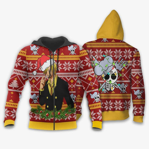 Divesart - Sanji Weihnachtspullover und Hoodie Custom One Piece Anime Weihnachtsgeschenke