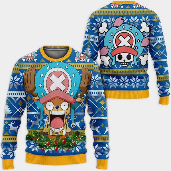 Divesart - Chopper Ugly Christmas Sweater en Hoodie Custom One Piece Anime Xmas Gifts