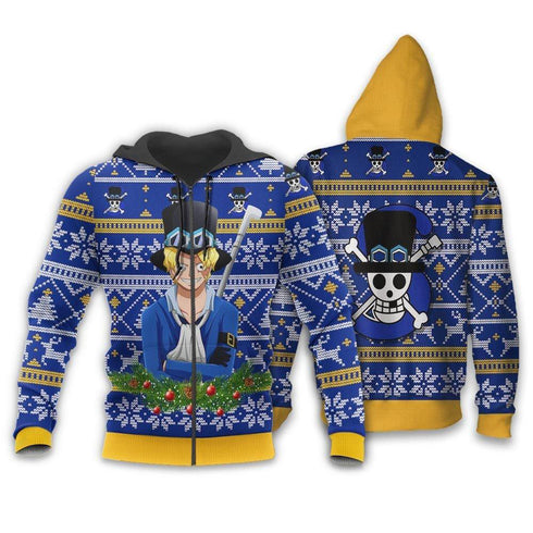 Divesart - Sabo Ugly Christmas Sweater y Hoodie Custom One Piece Anime Christmas Gifts