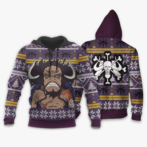 DivesArt - Yonko Kaido Ugly Jultröja och Hoodie Custom One Piece Anime Xmas Presenter