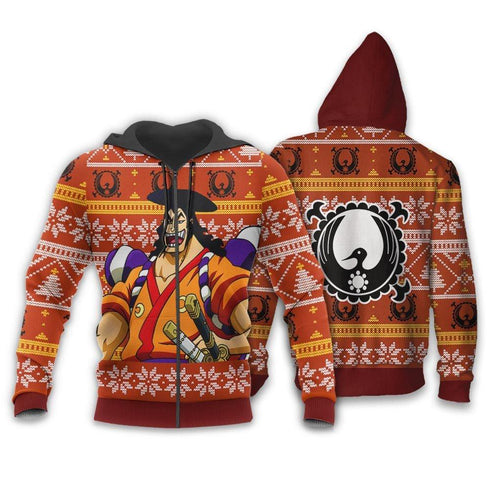 Divesart - Kozuki Oden Weihnachtspullover und Hoodie Custom One Piece Anime Weihnachtsgeschenke
