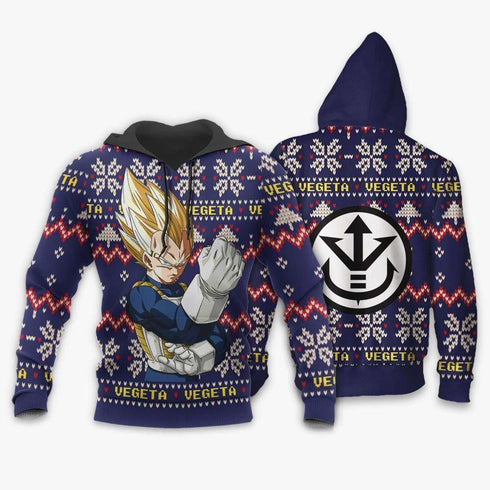 DivesArt - Vegeta Super Saiyan Jultröja Custom Anime Dragon Ball Xmas Presenter