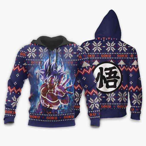 DivesArt - Goku Ultra Instinct Christmas Sweater Custom Anime Dragon Ball Xmas Presenter
