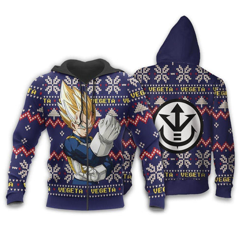DivesArt - Vegeta Super Saiyan Jultröja Custom Anime Dragon Ball Xmas Presenter