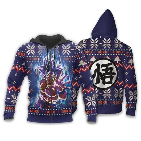 Goku Ultra Instinct Christmas Sweater Custom Anime Dragon Ball Xmas Gifts