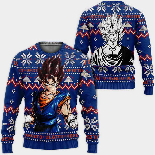 Divesart - Vegito Brutto Natale maglione e felpa con cappuccio Regali di Natale personalizzati Anime Dragon Ball