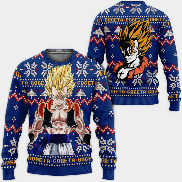 Divesart - Gogeta Weihnachtspullover und Hoodie Custom Anime Dragon Ball Weihnachtsgeschenke