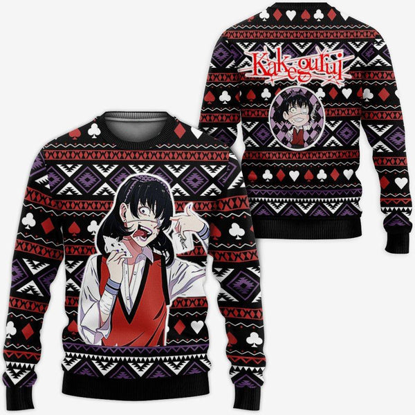 Divesart - Midari Ikishima Weihnachtspullover und Hoodie Custom Anime Kakegurui Weihnachtsgeschenke