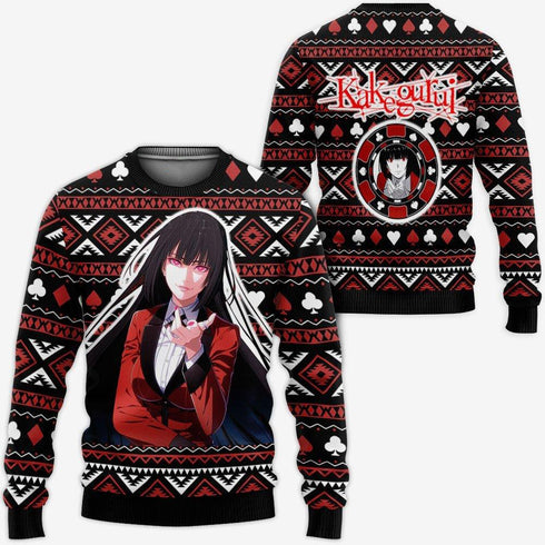 Divesart - Yumeko Weihnachtspullover und Hoodie Custom Anime Kakegurui Weihnachtsgeschenke