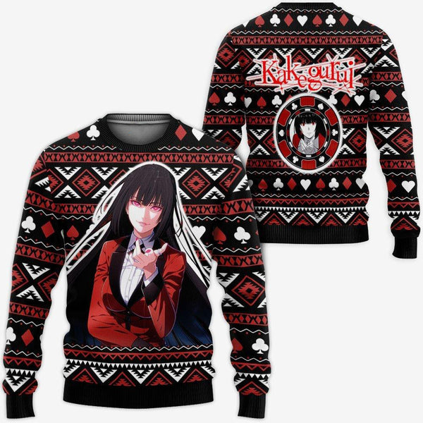 Divesart - Yumeko Weihnachtspullover und Hoodie Custom Anime Kakegurui Weihnachtsgeschenke