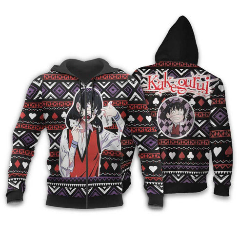 Divesart - Midari Ikishima Weihnachtspullover und Hoodie Custom Anime Kakegurui Weihnachtsgeschenke