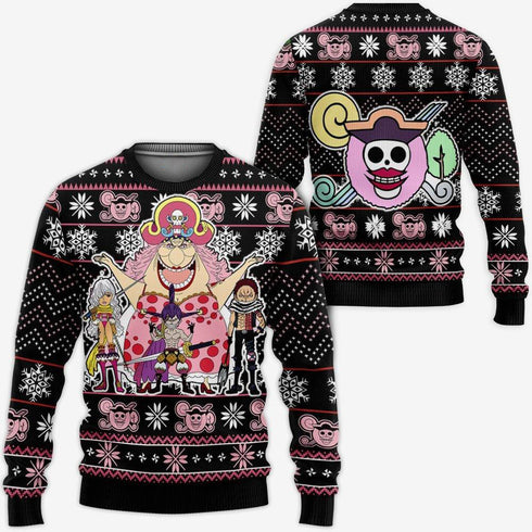 Divesart - Big Mom Pirates Ugly Christmas Sweater y Hoodie Anime One Piece Regalos de Navidad