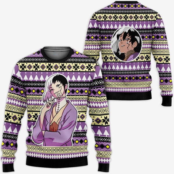 Divesart - Gen Asagiri Weihnachtspullover und Hoodie Custom Anime Dr. Stone Weihnachtsgeschenke
