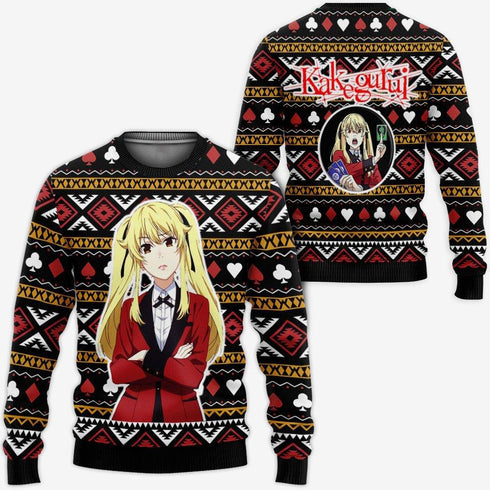 Divesart - Mary Saotome Weihnachtspullover und Hoodie Custom Anime Kakegurui Weihnachtsgeschenke