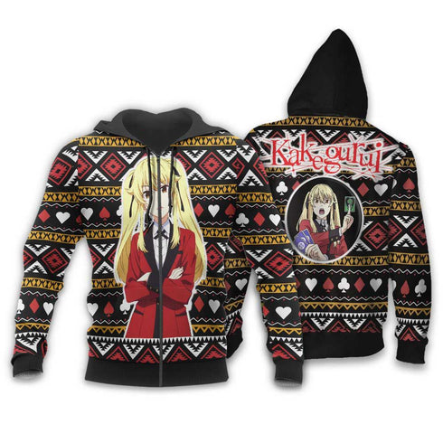 Divesart - Mary Saotome Weihnachtspullover und Hoodie Custom Anime Kakegurui Weihnachtsgeschenke