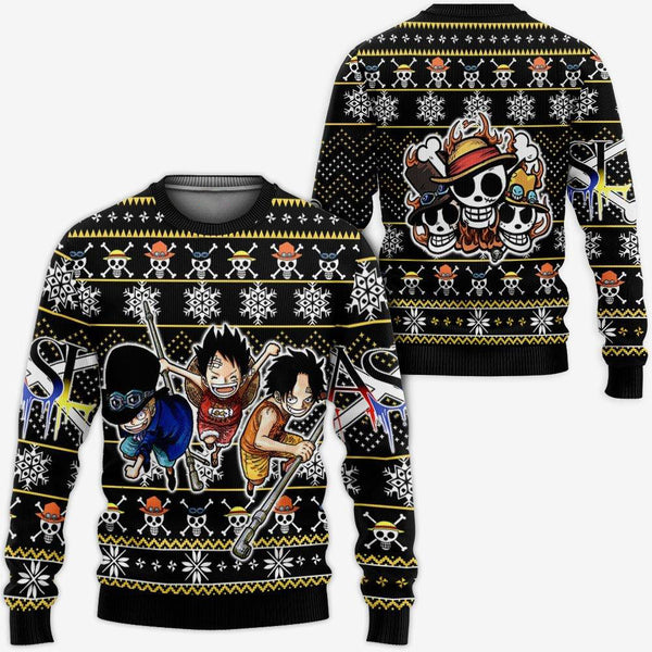 Divesart - ASL Pirates Ugly Christmas Sweater en Hoodie Custom Anime One Piece Xmas Gifts