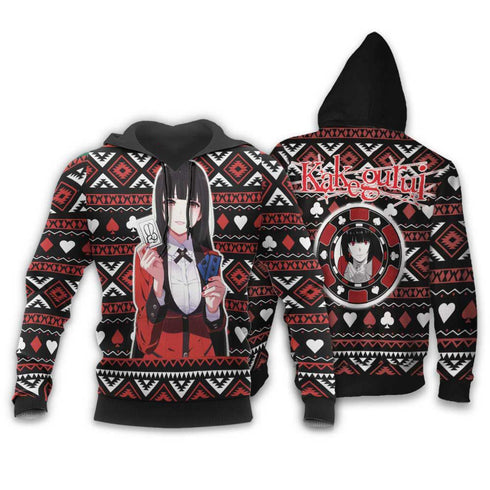 DivesArt - Yumeko Jabami Ugly Jultröja och Hoodie Anpassad Anime Kakegurui Xmas Presenter