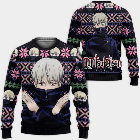 Divesart - Toge Inumaki Weihnachtspullover und Hoodie Custom Anime Jujutsu Kaisen Weihnachtsgeschenke