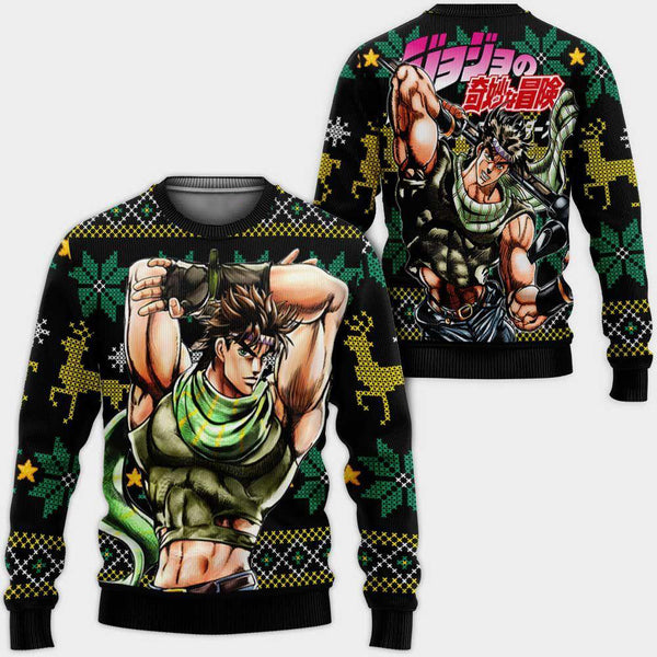 Divesart - Joseph Joestar Weihnachtspullover und Hoodie Custom Jojos Bizzare Adventure Anime Weihnachtsgeschenke