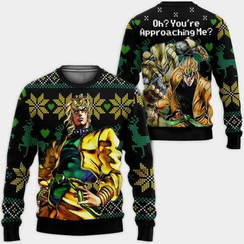 Divesart - Dio Brando Weihnachtspullover und Hoodie Custom Oh, du kommt mir an mich an die Weihnachtsgeschenke von Anime Jojo