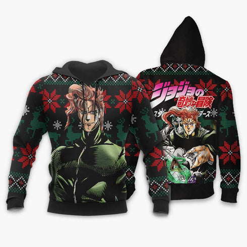 Divesart - Noriaki Kakyoin Ugly Christmas Sweater and Hoodie Custom Anime Jojo's Bizzare Adventure Xmas Gifts