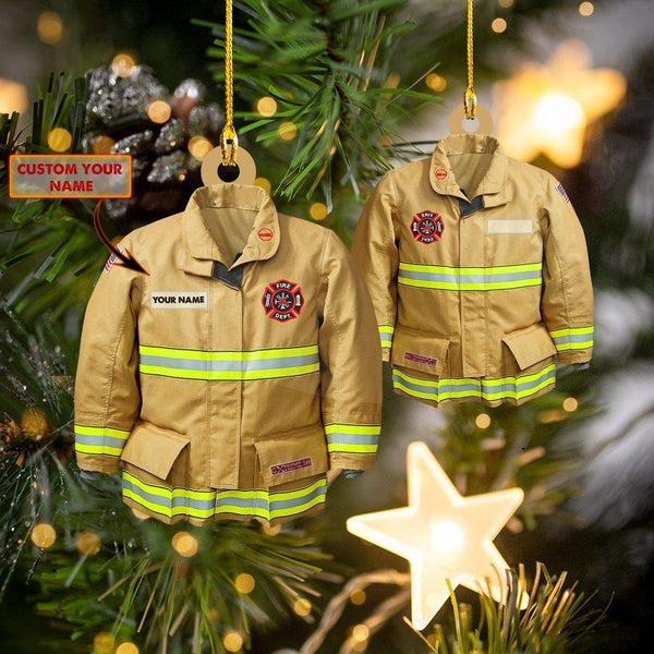 giftngon - Personalized Firefighter | Christmas Custom Shaped Ornament | Custom Name