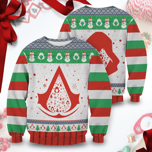 DivesArt - Assassin's Creed Christmas Unisex Wool Sweater - Ugly Christmas tröja