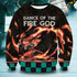 Divesart - Dance Of The Fire God Unisex wollen trui - lelijke kersttrui