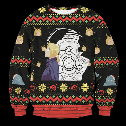 Divesart - Suéter de lana unisex Fullmetal Christmas
