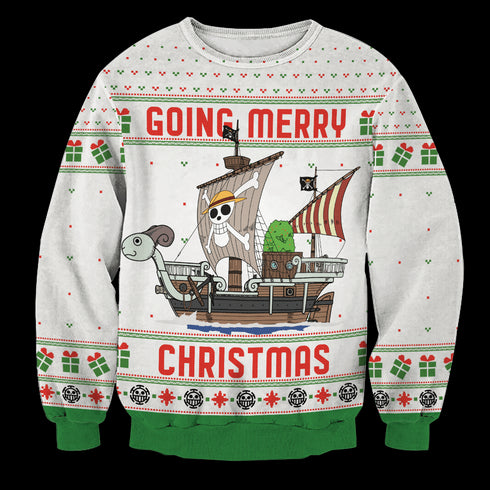 Divesart - Going Merry Christmas Maglione di lana unisex - Brutto maglione di Natale