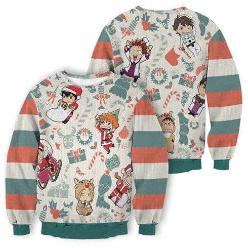 Divesart - Jersey de lana unisex navideño Haikyuu