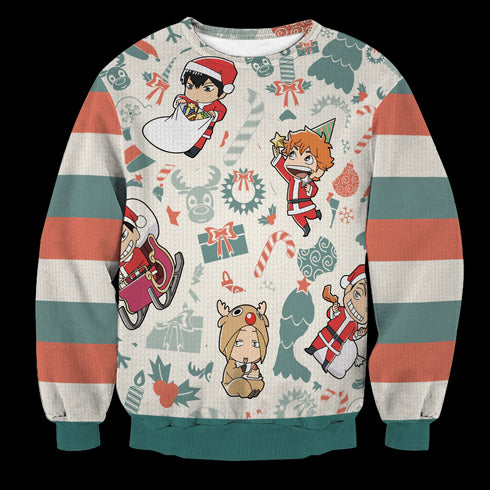 Divesart - Jersey de lana unisex navideño Haikyuu