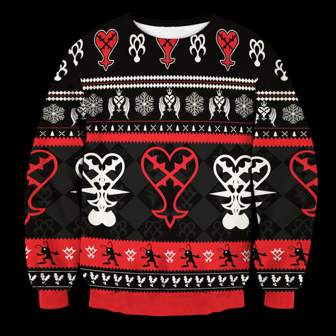 Divesart - Maglione di lana unisex Heartless Christmas v2 - Brutto maglione natalizio